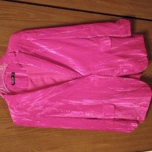 Nasty Gal pink velvet suit coat